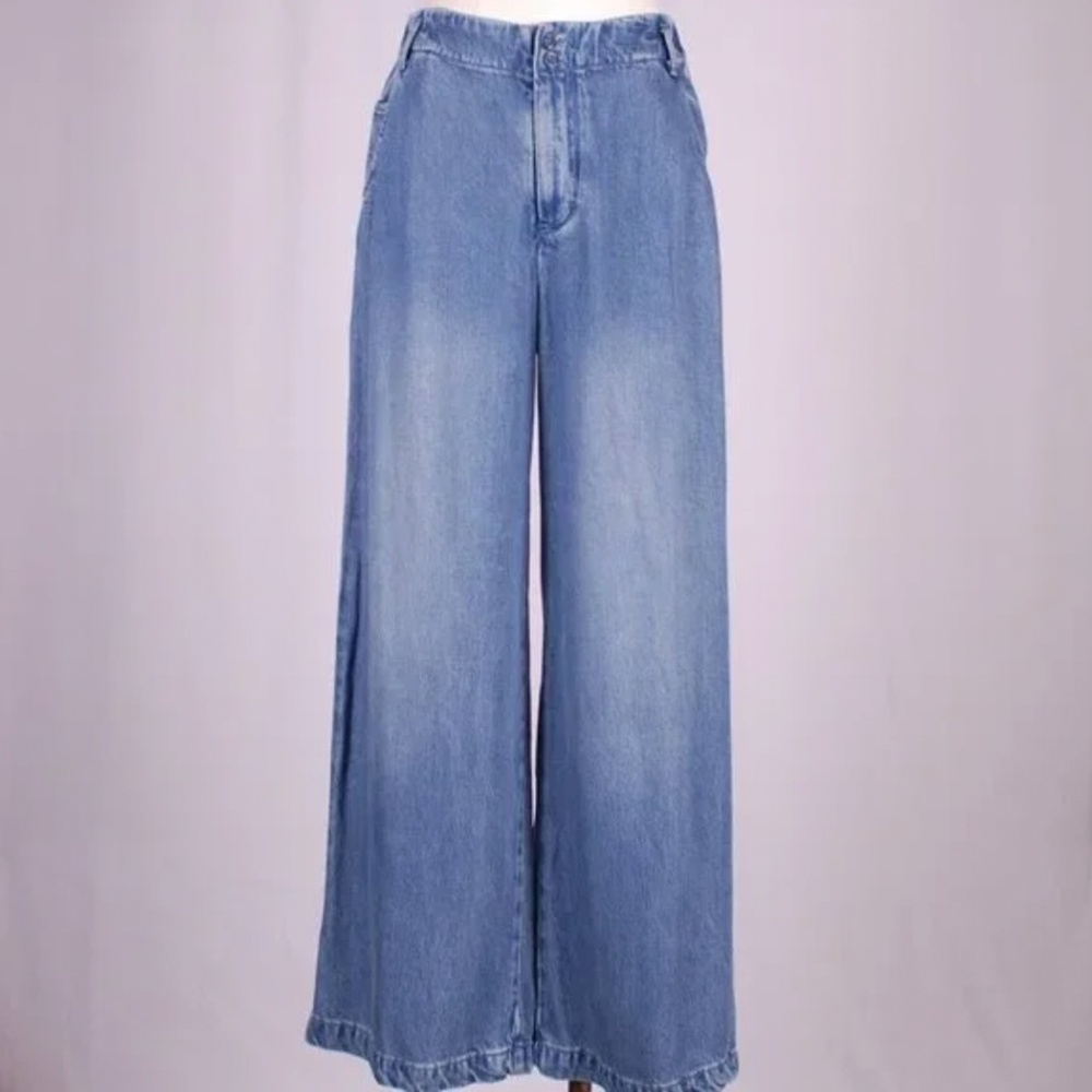 NWT Young Fabulous and Broke Wide-Leg Denim Jeans Medium Soft Cotton